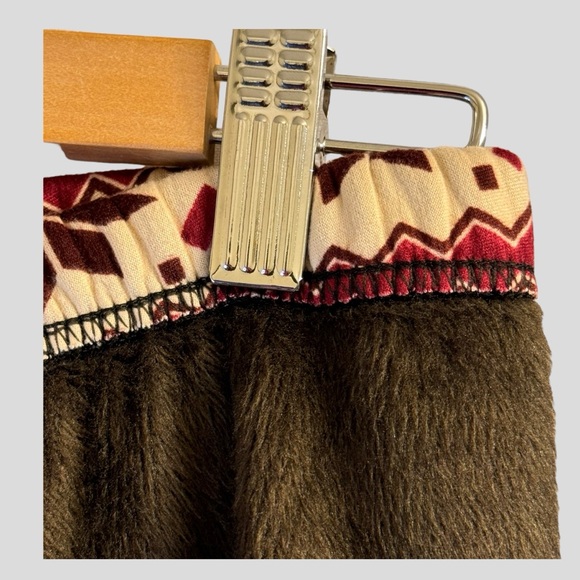 Just Cozy Women’s Leggings 12-20 Cream Red Fleece Lined - Picture 7 of 14